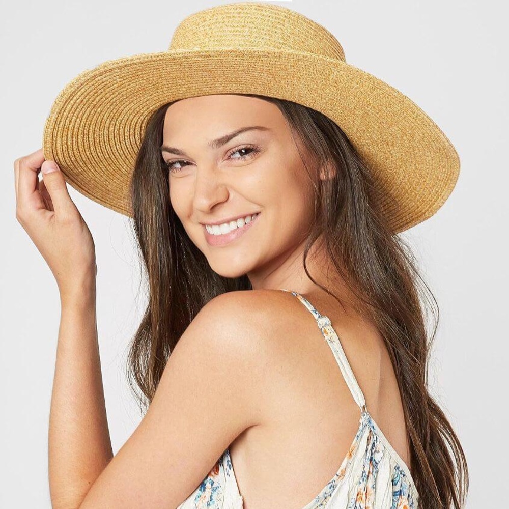 Aboat-Time billabong woven straw banded hat